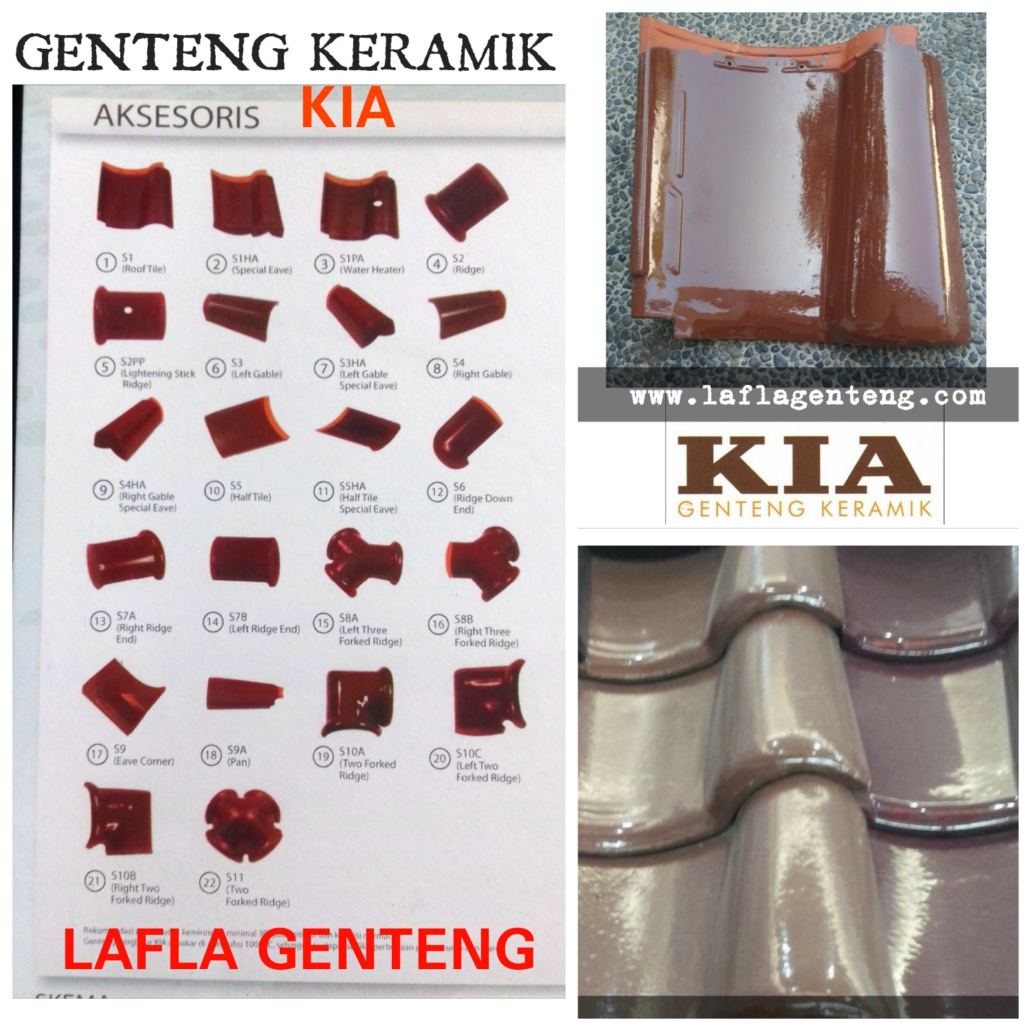  KIA  dan GMI new type S Genteng  keramik  termurah untuk 