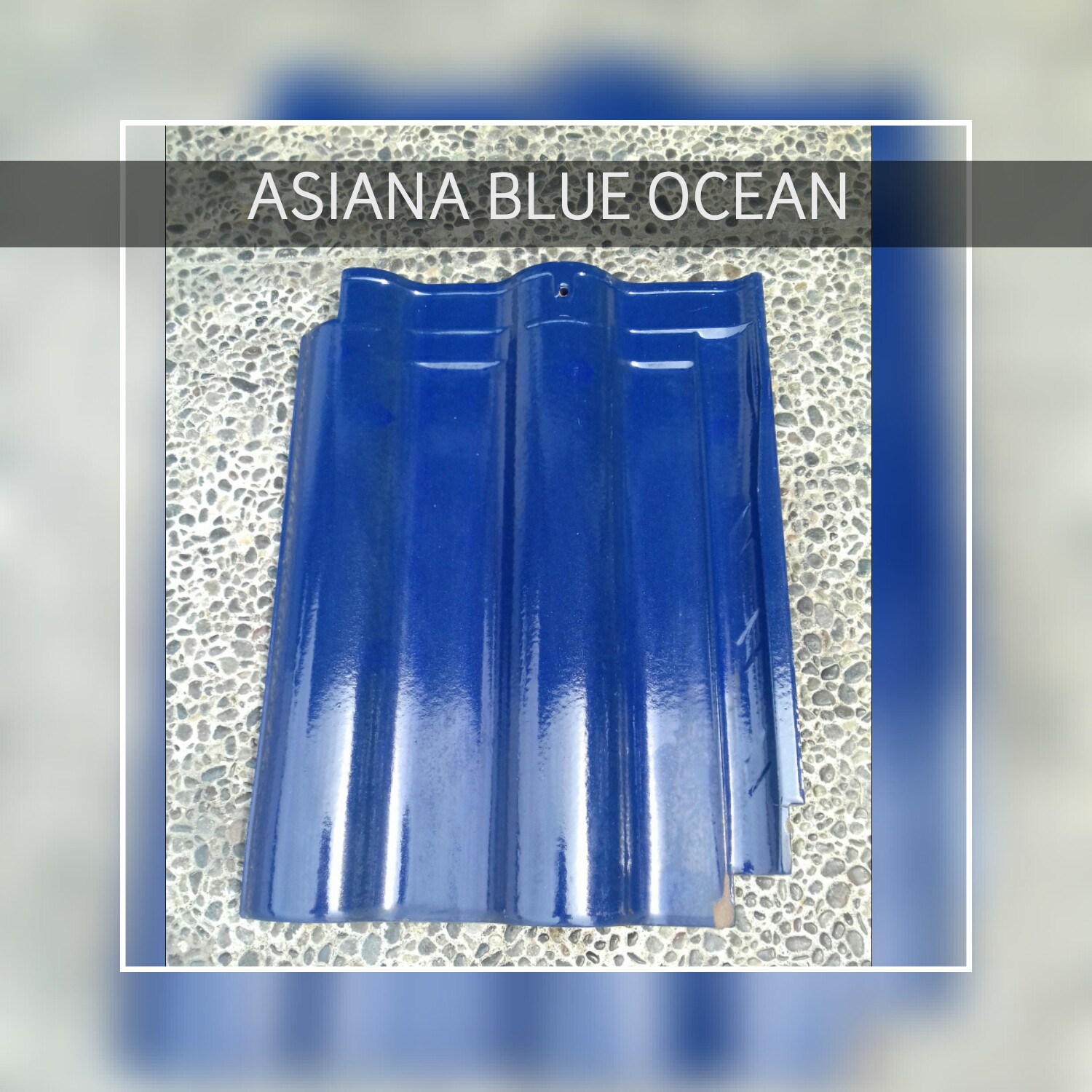 Genteng keramik biru blue colour laflagenteng